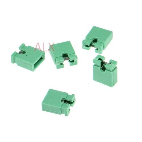 100PCS GREEN JUMPER CAP 2.54MM PITCH Standard PCB Mini Jumper Short Circuit Cap connector