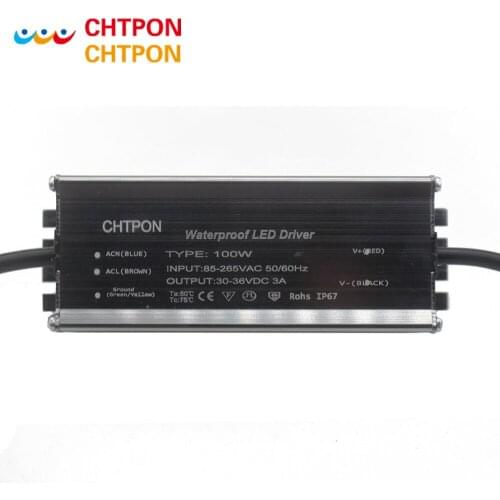 100W High Power Waterproof LED Driver Power Supply 85-265V to DC30-36V 3000mA