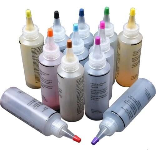 12pcs Colorful Tie Dye Kit Clothing Graffiti DIY Non Toxic Permanent Accessories Jacquard Fabric Textile Paints Craft