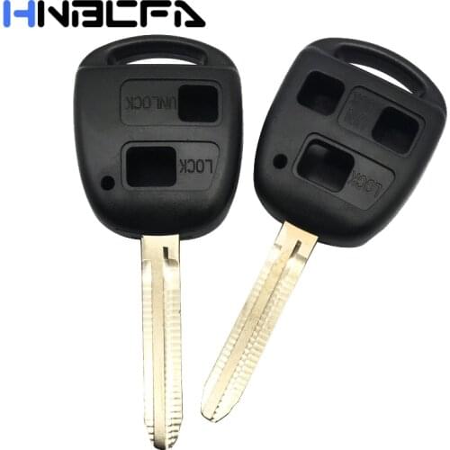 2/3 Button Remote Car Key Shell Case For Toyota Yaris Prado Tarago Camry Corolla TOY43 Blade Auto Key Case fob