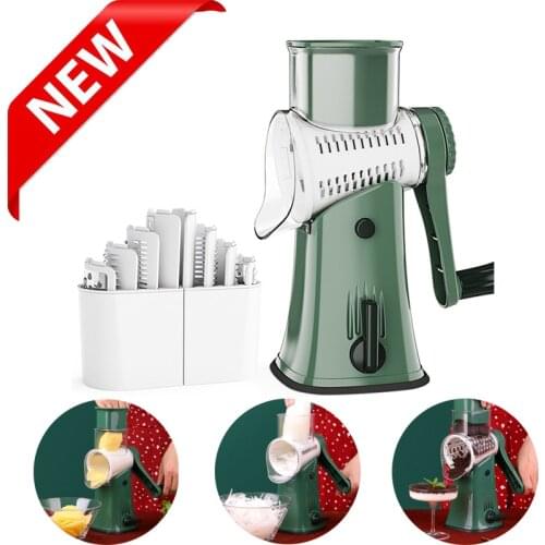 2021 Vegetable Cutter Slicer With 5 Set Blades Potato Carrot Slicing Thick Wire Wavy Grinding Garlic Cheese Chopper Kitchen Tool
