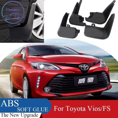 4pcs ABS Front & Rear Fender Protector For Toyota Vios/FS 2008-2021 Car Mud Flaps Splash Guard Mudguard Mudflaps
