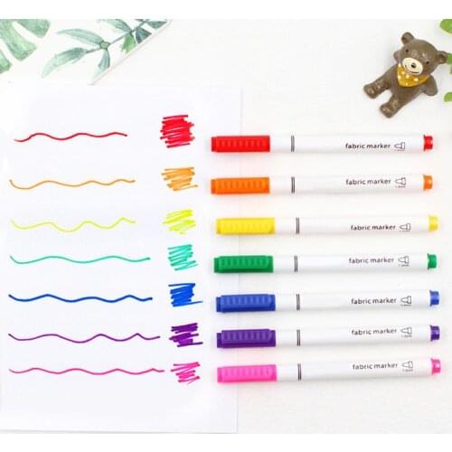 8Pcs Clothes Textile Markers Fabric Paint Pens DIY Crafts T-shirt Pigment Painting Pen Writing Liner Marker Pen R9UA