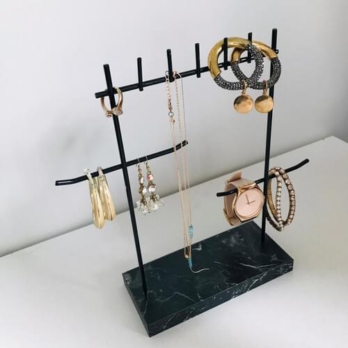 Aleda Black-Black Jewelry Display Stand