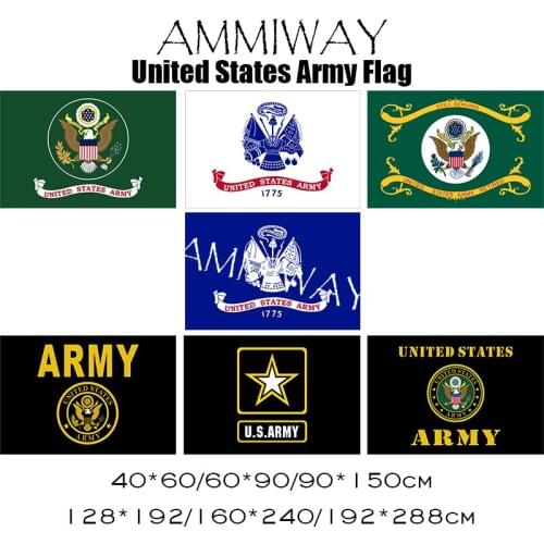 AMMIWAY United States Army Field Flag US Army Retired US Army Gold Crest Flag United States of American Military Flags Banners