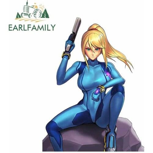 EARLFAMILY 13cm x 9.8cm for Zero Suit Samus Car Stickers Waterproof Personality Laptop Motorcycle Window Trunk Decal Decoration