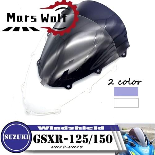 Motorcycle Windshield WindScreen Deflector Visor Viser For Suzuki GSX-R150 GSX R150 2017 2018 2019 GSXR125 GSXR150 Double Bubble