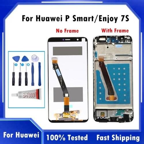 For Huawei P Smart FIG LX1 L21 L22 LCD Display Touch Screen Digitizer Assembly For Enjoy 7S LCD Screen Replacement With Frame
