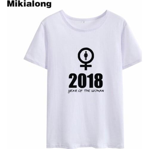 Mikialong Gear of The Women Feminism T-shirt 2018 Harajuku Slogan T Shirt Women Cotton Casual Summer Tops Tumblr Poleras Mujer