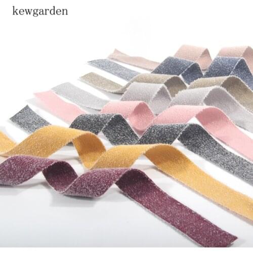 Kewgarden Handmade Tape Plush Horizontal Stripes Ribbon 16mm 1" 25mm DIY Bow Accessories Satin Ribbons Packing Riband 10 Yards