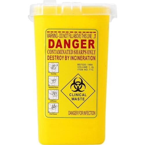 Tattoo Needle Tip Danger Biohazard Gathering Barrel Garbage Bucket Container Durable Portable Safe Convenient