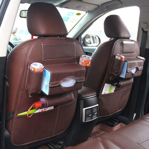 Leather Car Seat Back Bag Hanging Storage Organizer Stowing Tidying for Car Interior Styling Accessories