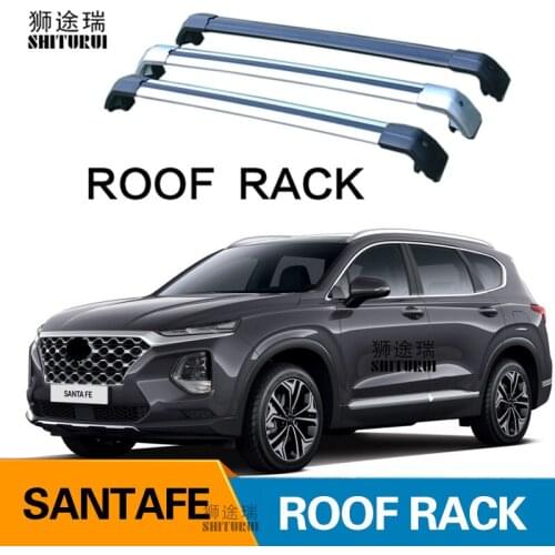 2Pcs Roof bars For Hyundai new Santa FE SUV 2013-2020 Aluminum Alloy Side Bars Cross Rails Roof Rack Luggage Carrier