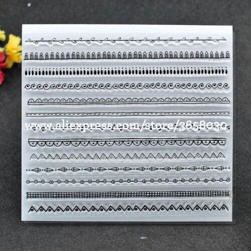 Lace Line Garland Scrapbook DIY photo cards rubber stamp clear stamp transparent stamp 14x16cm 80712202