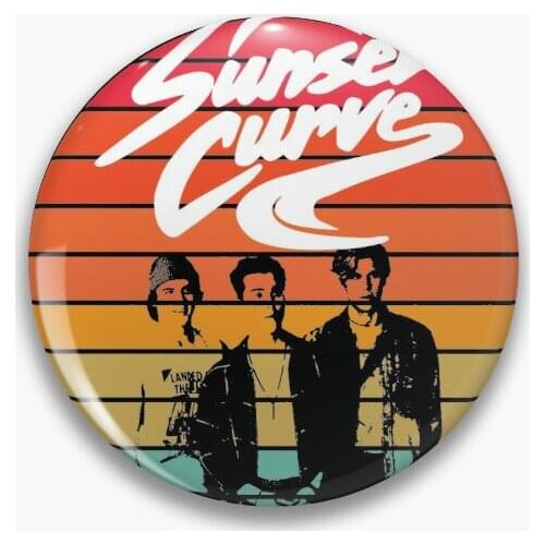 Sunset Curve Band Julie And The Phantom Soft Button Pin Badge Lover Decor Metal Hat Gift Cartoon Fashion Collar Jewelry Women