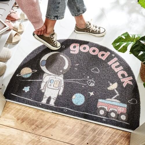 Entrance Door Floor Mat Semi-Circular Non-Slip Carpet For Doormat / Boys Cartoon Outdoor Indoor Dirt Trapper Pvc Bathroom