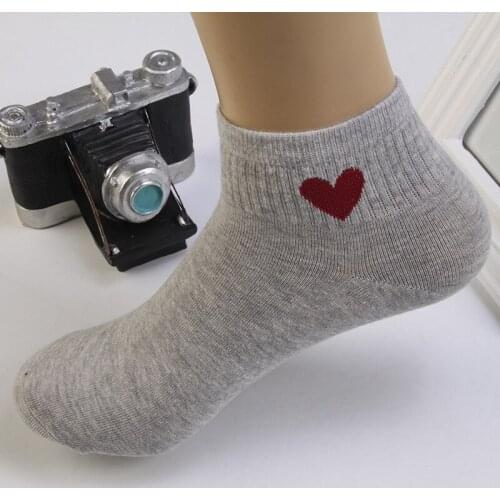 5 Colors Optional Love Sports Womens Socks Ladies Candy Color Socks Heart-shaped Spring And Summer Sports Socks