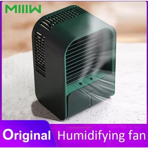 New MIIIW Desk Humidifying Fan Portable Mini Fan Desktop Air Cooling Fan Humidifier Purifier For Office Bedroom Home
