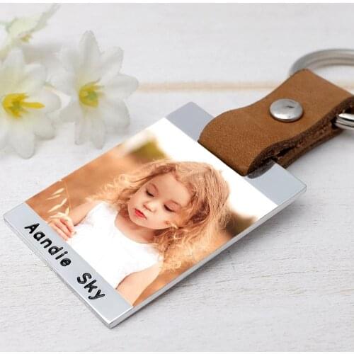 Personalised Photo Keyring Custom Daddy Keychain Personalized Key Chain Fathers Day / Birthday Gift for Dad or Mum