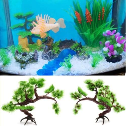 Plastic Rock Bonsai Ornament Fish Tank Rockery Artificial Pine Tree Plant Decoration Aquarium Decoration Aquarium Accessories