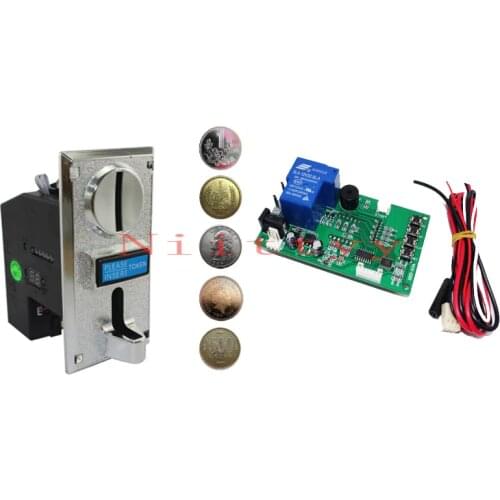 Control Timer Board Power Coin Selector Multi Coin Acceptor CPU Programmable 6 Type Electronic Mechanism Arcade Mech