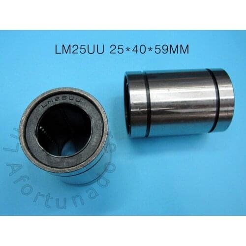 LM25UU bearing 25*40*59mm LM25UU 25mm Linear Ball Bearing Bushing 25*40*59mm for 3d printer parts
