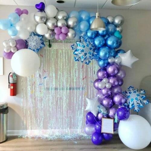 Latest Hot Sale Princess Snowflake Foil Balloons Garland Birthday Decoration Girl Ice Snow Princess Birthday Party Decoration
