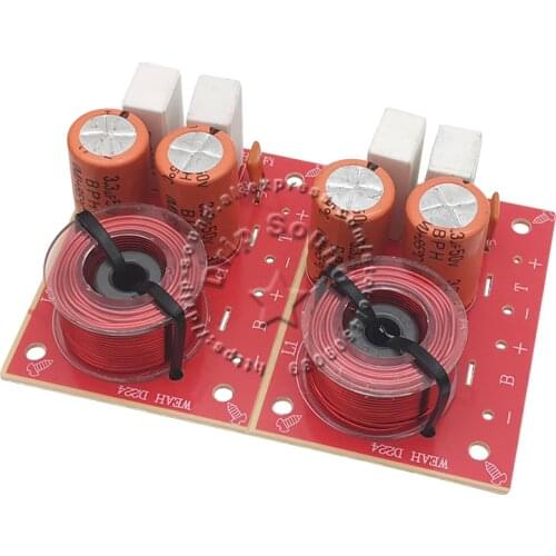 2pcs WEAH D224 2 Way 2 Unit Audio Speaker Frequency Divider Stereo Crossover Filters