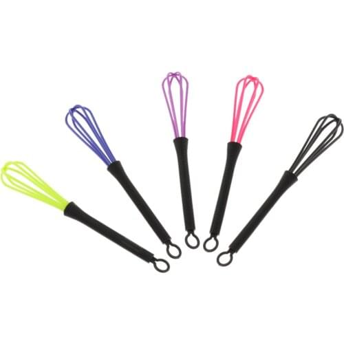 Salon Hair Color Dye Cream Mixing Whisk, Hairdressing Tools, Pack of 5pcs, Durable Wires & Soft Grip Handle