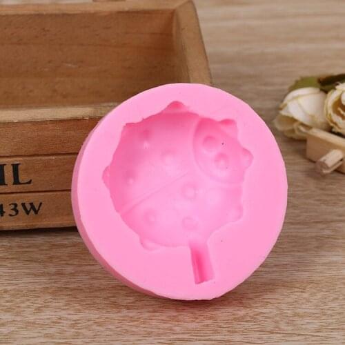 Ladybird Silicone Cake Molds Cartoon Insect Chocolate Gummy Mold Tray Candy Fondant Mould Clay Baking Cake Decorating Tools