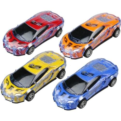 Sports Car Model Car Model with Pull Back Electronic Toy with Simulation Lights Model Car Toys for Kids Gifts Random Color
