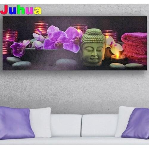 Buddha Statue Stone Flower DIY diamond painting cross stitch full mosaic diamond embroidery square round 5D handmade home decor