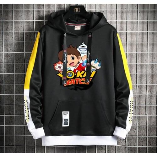 Anime Youkai-Watch Hoodie teenagers Popular Harajuku Hoodeds Pullover Streetwear Casual Fake Two-Piece jacket coat