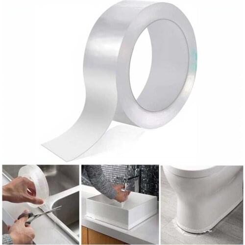 Sink Waterproof Transparent Self-adhesive Tape Kitchen Bathroom Wall Mildewproof Acrylics Strong Gap Strip Pool Water Seal Stick