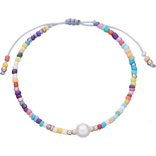 Charm Bracelet for Women Pearl Korean Style Beaded Pendant Bracelet 2121 Fashion Summer Women Jewelry Gifts