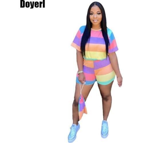 Women Sport Tracksuit Two Piece Set Women Shorts Matching Sets Summer Clothes T Shirt Top and Biker Shorts 2 Piece Sweat Set