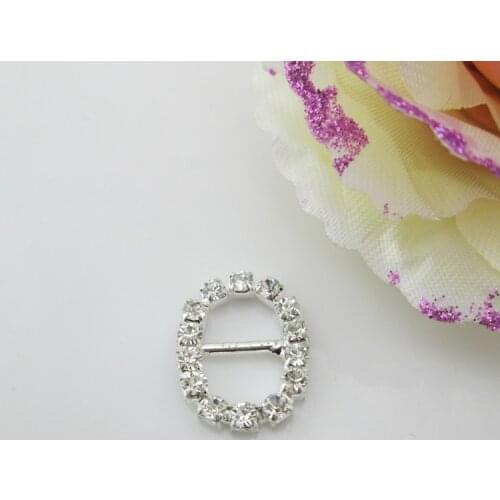 10pcs oval rhinestone buckle for wedding invitation card