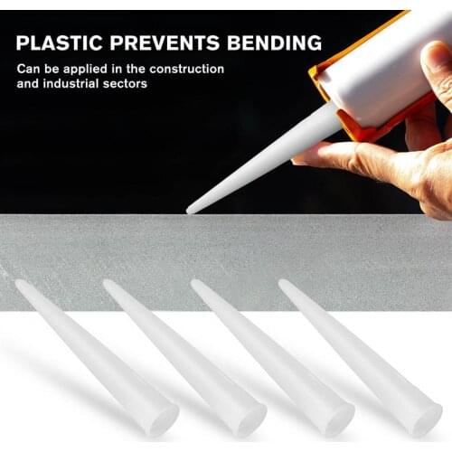 100pcs Caulking Gun Nozzles Plastic Glass Glue Nozzles Sealant Silicone Caulking Tips