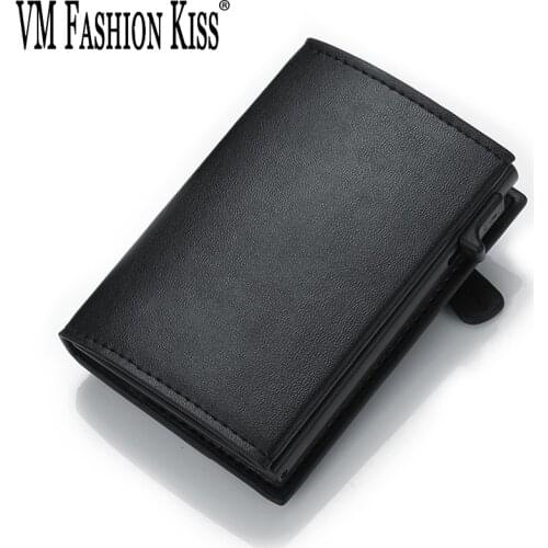 2020 New RFID Blocking Wallet Zipper Coin Pocket Mini Purse Multifunction Redit Card Cardholder For Men Card Holder Purse