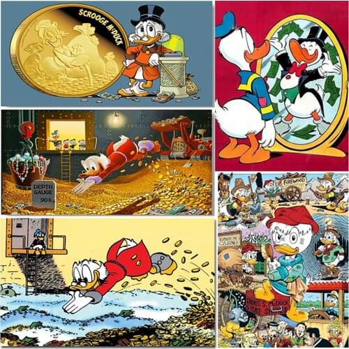 5D DIY Diamond Painting Disney Rich Donald Duck Brand New Inlaid Square/Round Diamond Mosaic Brand Decorative Painting