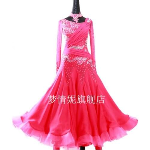 Ballroom Standard Dance Dress,Waltz Ballroom Competition Dress,ballroom dance competition dresses pink