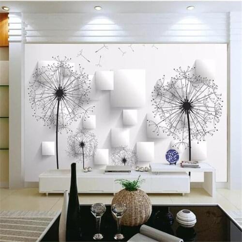 Beibehang Customized large murals 3d wallpaper wallpaper background wall paper modern minimalist living room dandelion wallpaper