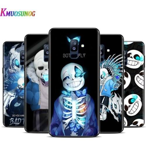 Anime Undertale Sans For Samsung Galaxy A3 A5 A6 A7 A8 A9 A6S A8S A9S Star Plus 2016 2017 2018 Black Toft TPU Phone Case