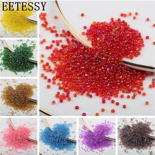 EETESSY 6500pcs 2mm Glass Seed Beads Colorful Loose Glass Spacer Beads For Rings Bracelets Kids DIY Jewelry Making 100g/bag