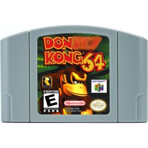 Donkey Game Kong 64 For 64 Bit Game Cartridge USA Version NTSC Format
