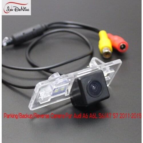 JanDeNing HD CCD Car Rear View Parking/ CCD Reverse Camera/License Plate Light OEM Waterproof For Audi A6 A6L S6/A7 S7 2011-2015