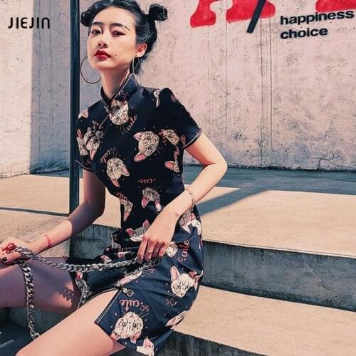 Летние платья мини JIEJIN China At AliExpress