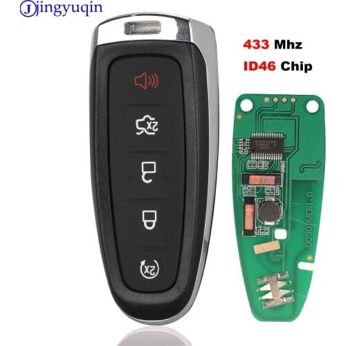 Jingyuqin 433MHz PCF7953 BT4T-15K601-Cx Smart 4+1 5 Button Remote Car Key For Ford Edge Escape Explorer Taurus Flex Focus