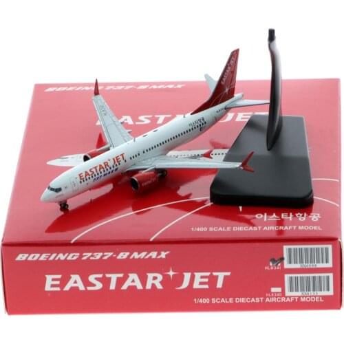 1:400 Alloy Collectible Plane JC Wings XX4098 Eastar Jet Airlines Boeing B737-8Max Diecast Aircarft Jet Model HL8341 With Stand