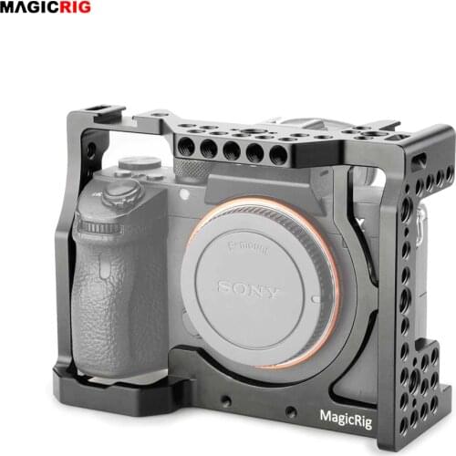 MAGICRIG Camera Cage with Standard Cold Shoe and ARRI Locating Holes for Sony A7RIII /A7III /A7M3 /A7SII /A7RII /A7II Camera